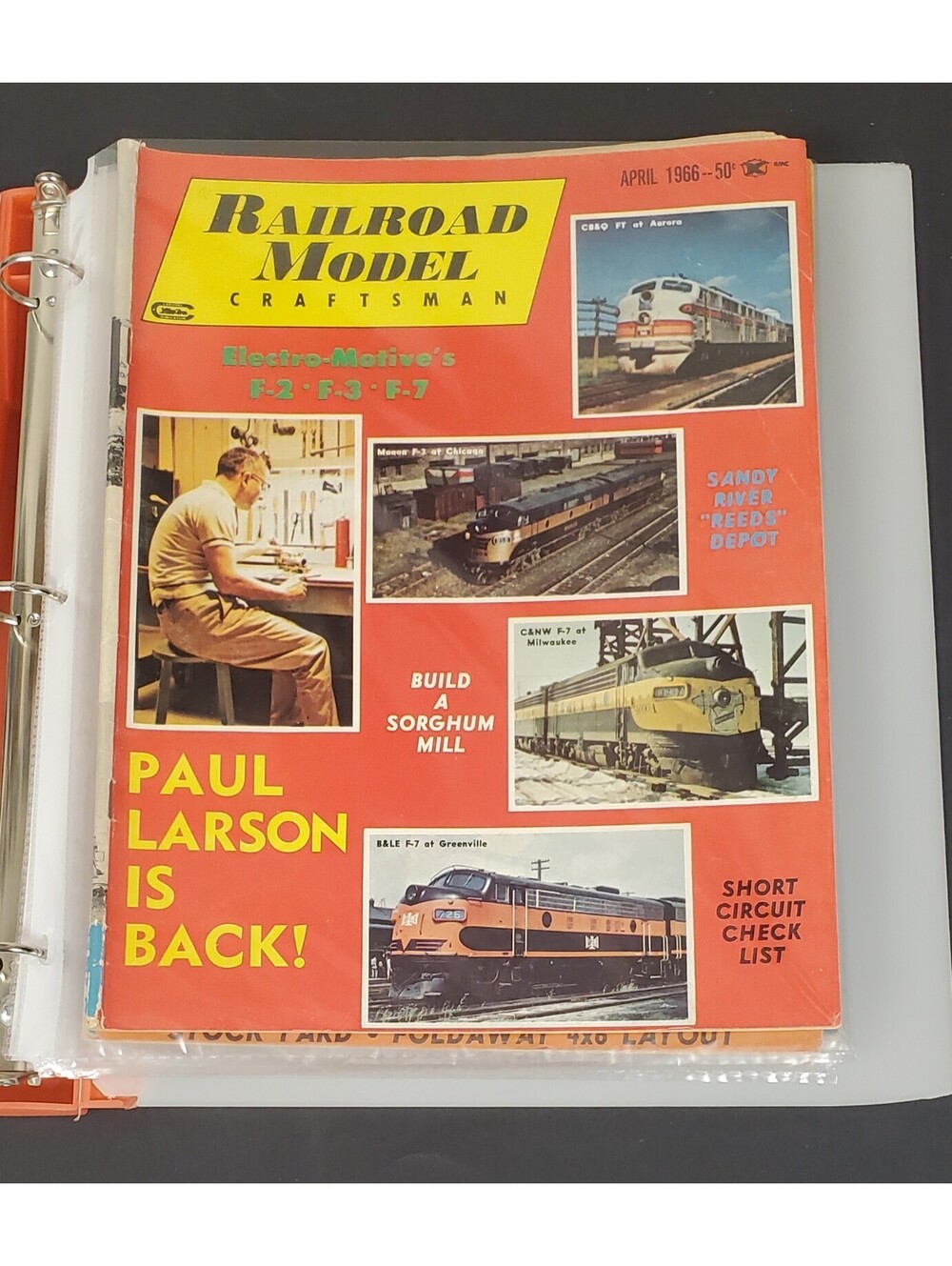 Set of 8 Vintage Railroad Model Craftsman Magazines 1966 Issues GC